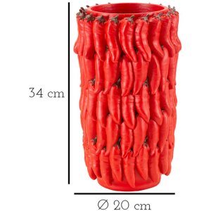 Mauro Ferretti Vaso Chilli Ø 20x34 cm rosso