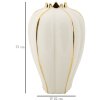 Mauro Ferretti vaso in ceramica Ø 21x40 cm oro bianco