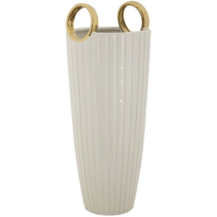 Mauro Ferretti Vaso Shopping Ø 18x45 cm oro bianco