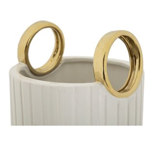 Mauro Ferretti Vaso Shopping Ø 18x45 cm oro bianco