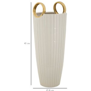 Mauro Ferretti Vaso Shopping Ø 18x45 cm oro bianco