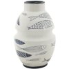 Mauro Ferretti vaso pesce Ø 21x31 cm bianco blu