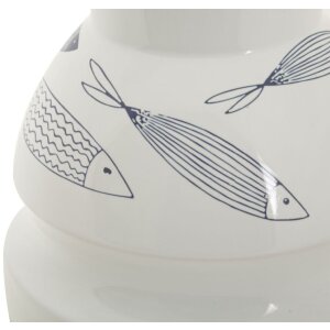 Mauro Ferretti vaso pesce Ø 15x24 cm bianco blu