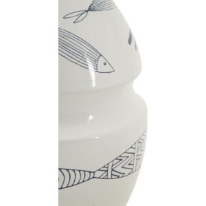 Mauro Ferretti vaso pesce Ø 15x24 cm bianco blu