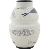 Mauro Ferretti vaso pesce Ø 15x24 cm bianco blu