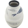 Mauro Ferretti vaso pesce Ø 15x24 cm bianco blu