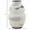 Mauro Ferretti vaso pesce Ø 15x24 cm bianco blu