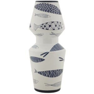 Mauro Ferretti vaso pesce doppio Ø 14x34 cm bianco...