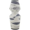 Mauro Ferretti vaso pesce doppio Ø 14x34 cm bianco blu
