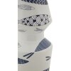 Mauro Ferretti vaso pesce doppio Ø 14x34 cm bianco blu
