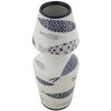 Mauro Ferretti vaso pesce doppio Ø 14x34 cm bianco blu