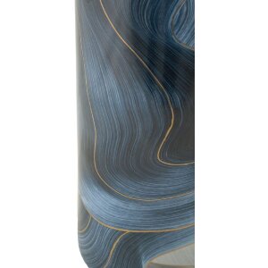 Mauro Ferretti Vaso Elegant Ø 15x34 cm blu oro con coperchio