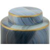 Mauro Ferretti Vaso Elegant Ø 15x34 cm blu oro con coperchio