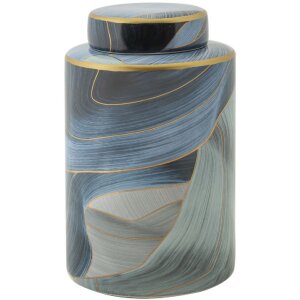 Mauro Ferretti Vaso Elegant Ø 15x24 cm blu oro con...