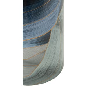 Mauro Ferretti Vaso Elegant Ø 15x24 cm blu oro con coperchio