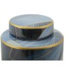 Mauro Ferretti Vaso Elegant Ø 15x24 cm blu oro con coperchio