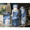 Mauro Ferretti Vaso Elegant Ø 15x24 cm blu oro con coperchio