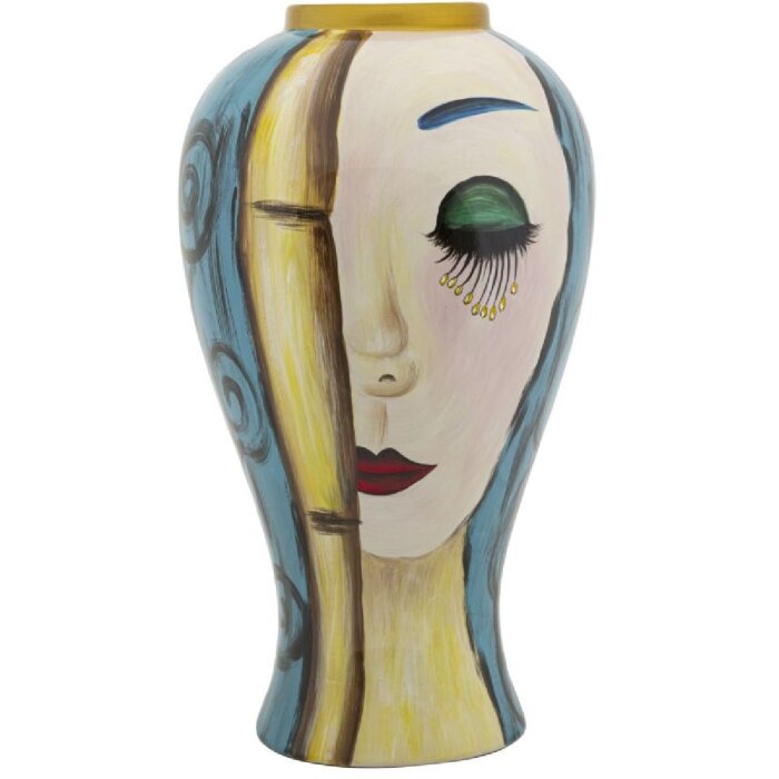 Mauro Ferretti vaso art face Ø 28x50 cm multicolore