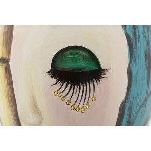 Mauro Ferretti vaso art face Ø 28x50 cm multicolore