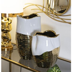 Mauro Ferretti Vaso Lux Ø 20x35 cm oro bianco
