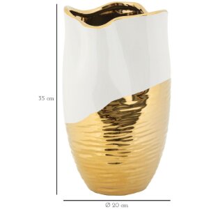 Mauro Ferretti Vaso Lux Ø 20x35 cm oro bianco