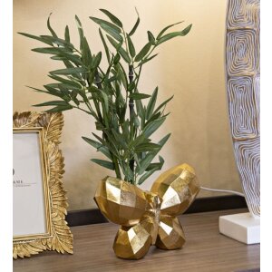 Mauro Ferretti vaso farfalla 22,5x8x15 cm oro