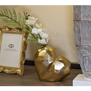 Mauro Ferretti vaso cuore 19x9x18 cm oro
