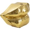 Mauro Ferretti vaso bocca labbro 23x8x12 cm oro