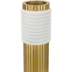 Mauro Ferretti Vaso Bann Grande 15,3x13x30,5 cm bianco oro