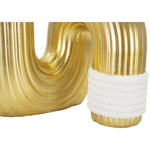 Mauro Ferretti Vaso Bann Grande 15,3x13x30,5 cm bianco oro