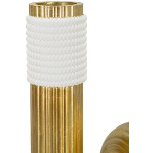 Mauro Ferretti Vaso Bann Grande 14,5x13x25 cm bianco oro