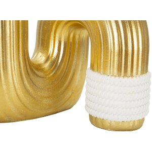 Mauro Ferretti Vaso Bann Grande 14,5x13x25 cm bianco oro