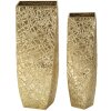 Mauro Ferretti set di vasi Squer 2pcs 34x34x90 cm 25x25x78 cm oro