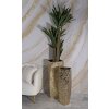 Mauro Ferretti set di vasi Squer 2pcs 34x34x90 cm 25x25x78 cm oro