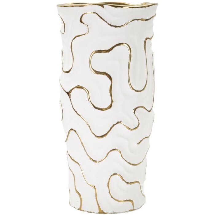 Mauro Ferretti Vaso Adore Ø16x32,5 cm oro bianco