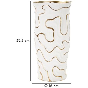Mauro Ferretti Vaso Adore Ø16x32,5 cm oro bianco