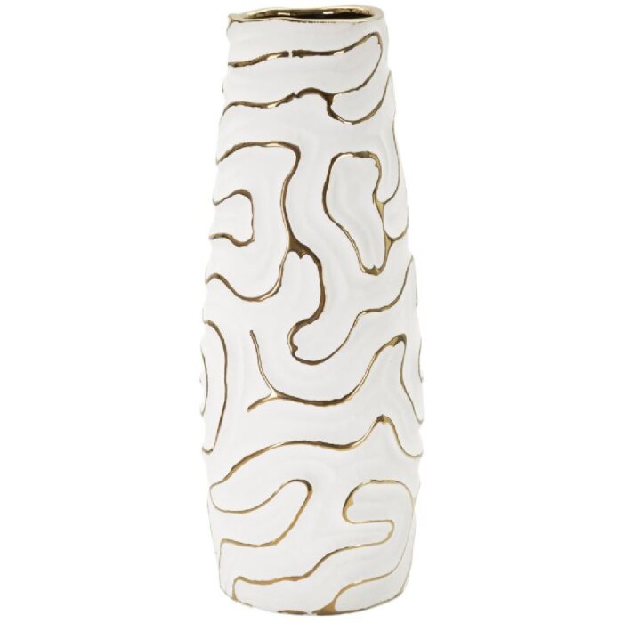 Mauro Ferretti Vaso Lia Ø14,5x39,5 cm oro bianco