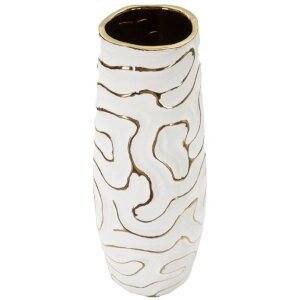 Mauro Ferretti Vaso Lia Ø14,5x39,5 cm oro bianco