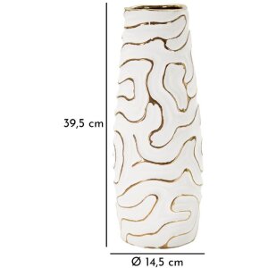 Mauro Ferretti Vaso Lia Ø14,5x39,5 cm oro bianco