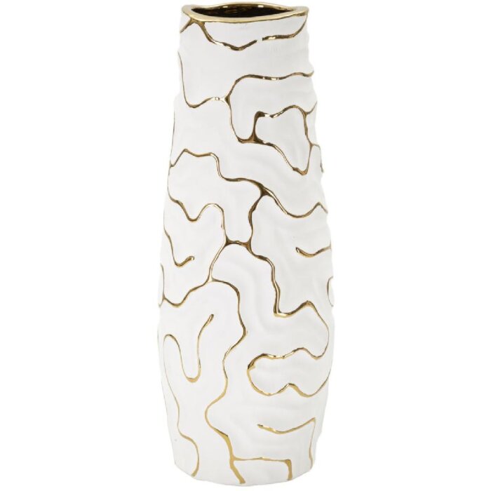 Mauro Ferretti Vaso Lia Ø 12x29,5 cm oro bianco