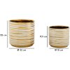 Mauro Ferretti set di vasi Blom 2 pezzi Ø 23x22 cm e Ø 18x17,5 cm oro bianco