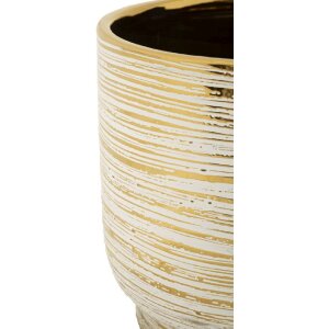 Mauro Ferretti set di vasi da fiori Melodie 2 pezzi Ø 23x24 cm e Ø 17,5x19 cm oro bianco