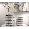 Mauro Ferretti set di vasi Ray 2 pezzi Ø 22,5x24 cm e Ø 18x19 cm bianco argento