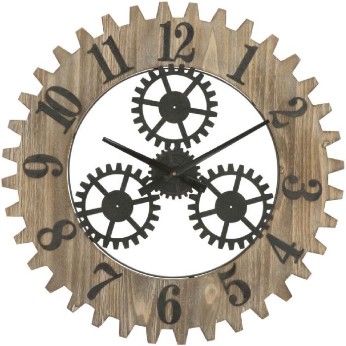 Mauro Ferretti orologio da parete Ingranaggio Plus Ø60x4 cm nero naturale