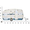 Mauro Ferretti orologio da parete Roulotte 79x3,5x46,5 cm bianco blu