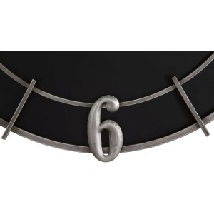 Mauro Ferretti orologio da parete Silver Glam Ø60x4,5 cm nero argento