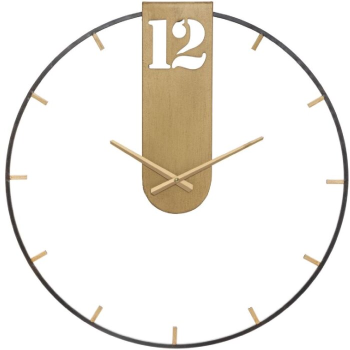 Mauro Ferretti orologio da parete Goldy Ø60x4,5 cm oro nero