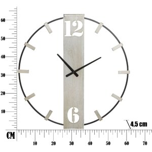 Mauro Ferretti orologio da parete argento Ø 61x4,5 cm argento nero