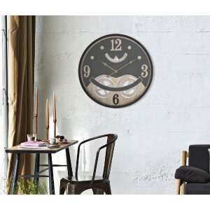 Mauro Ferretti orologio da parete XXX Ø67x6,5 cm nero marrone