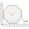 Mauro Ferretti orologio da parete Goldy ottagonale Ø 56x6,5 cm oro